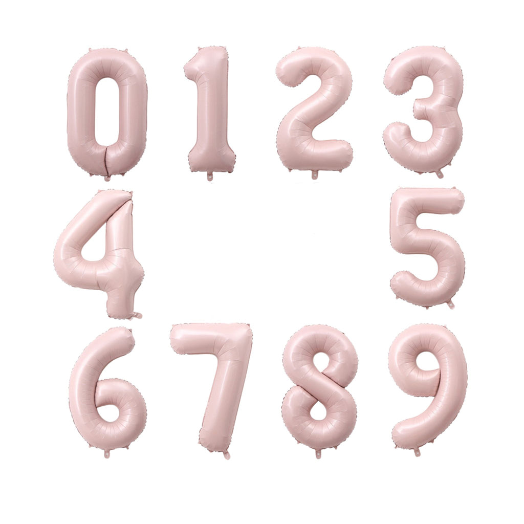 Matte number balloons in a pink shade by Festive Fun Co.